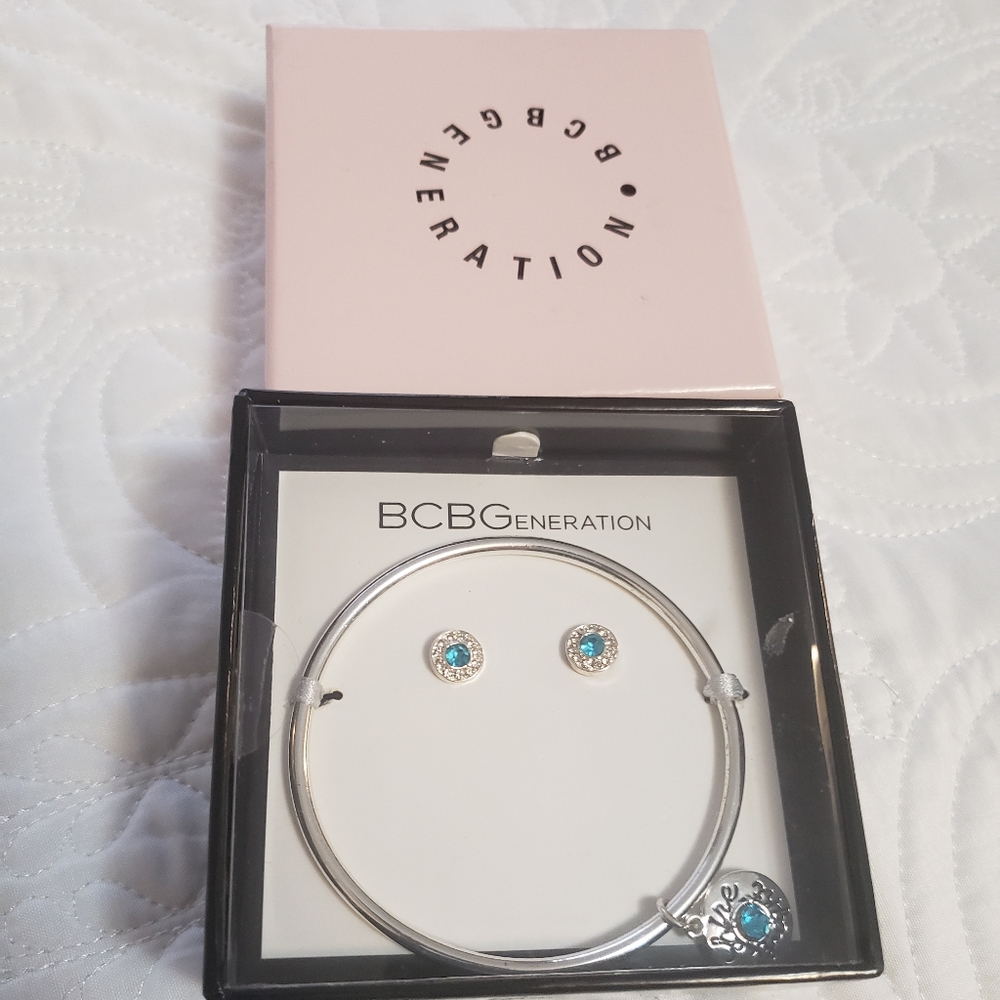 BCBG earrings & braceket set